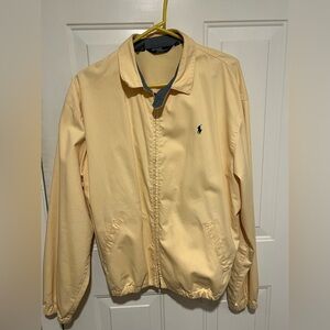 Vintage Polo Ralph Lauren Jacket Harrington Full Zip -Yellow - Mens Large - Read